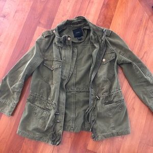 Army green jacket with gold detailing